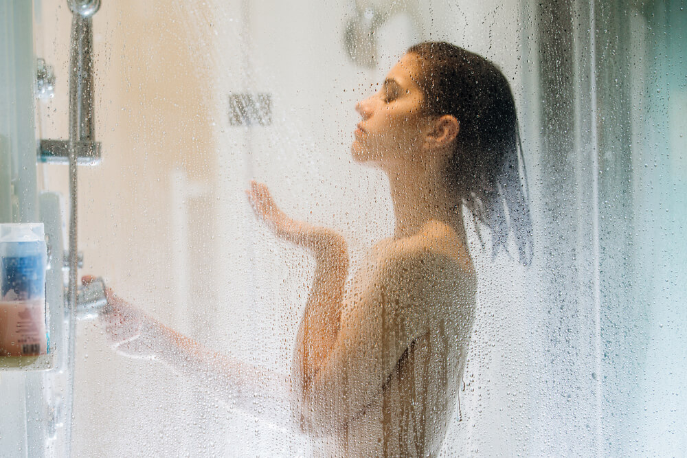 Woman in shower