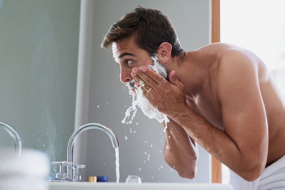 Washing beard