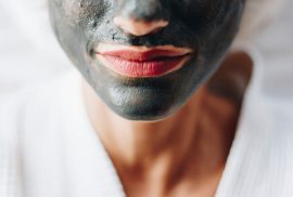 Woman with mud mask