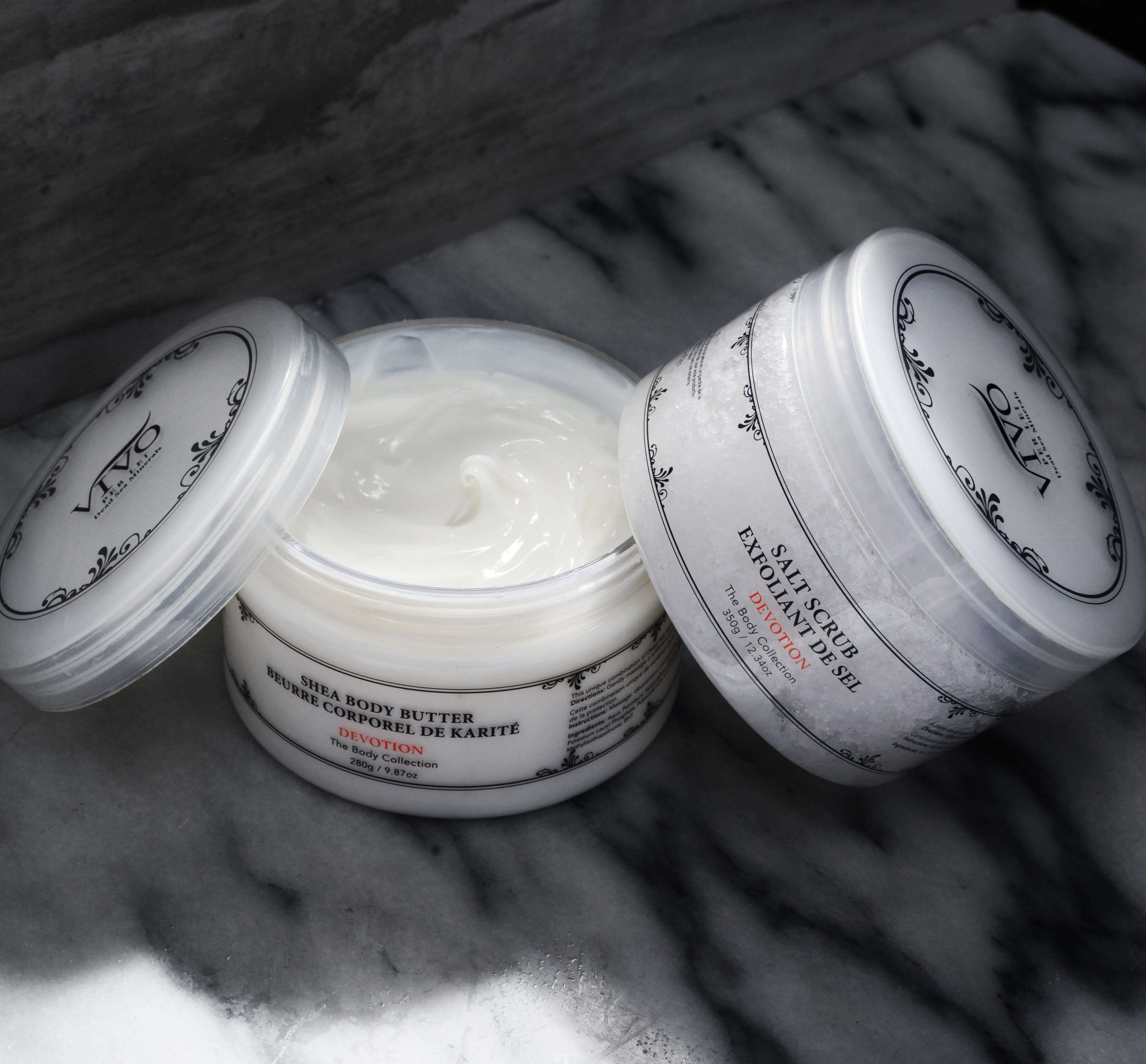 Salt scrub and body butter