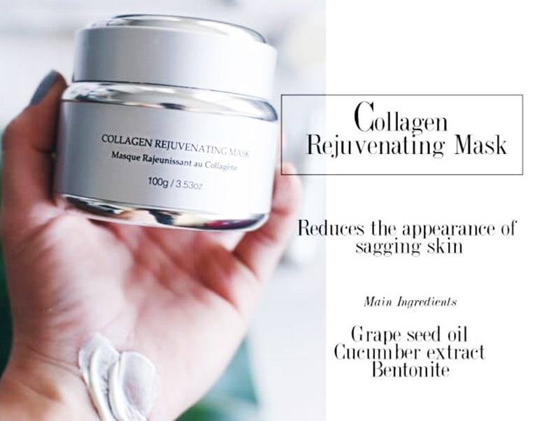 blogger chick talk holding the Collagen rejuvenating mask