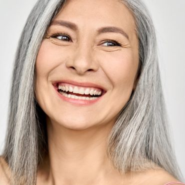 woman bright complexion