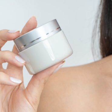 woman skincare product