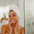 woman morning skincare
