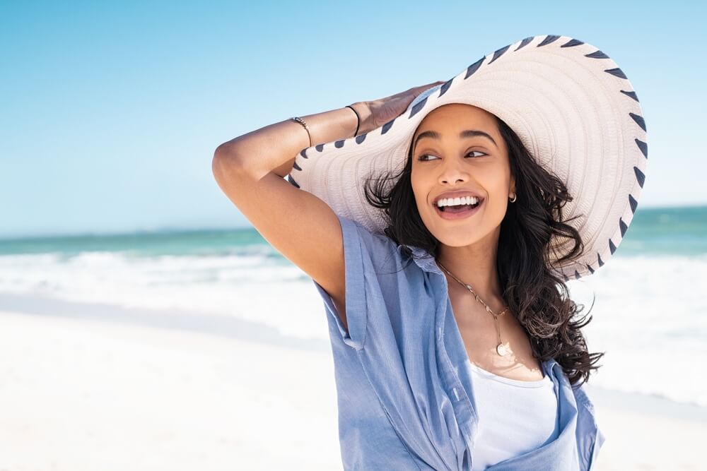 woman beach