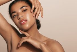 woman skin moisturized