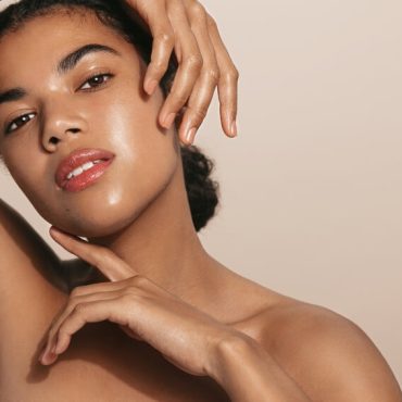 woman skin moisturized