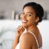 woman smiling skincare
