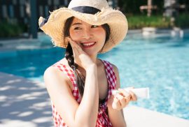 woman skincare routine