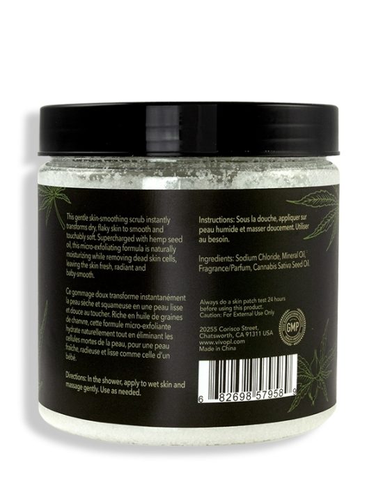 Hemp body scrub back